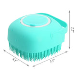 Easy To Use Pet Shampoo Dispenser Brush | Turquoise