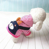 Hoodie Style Striped Dog Winter Clothes | Pink