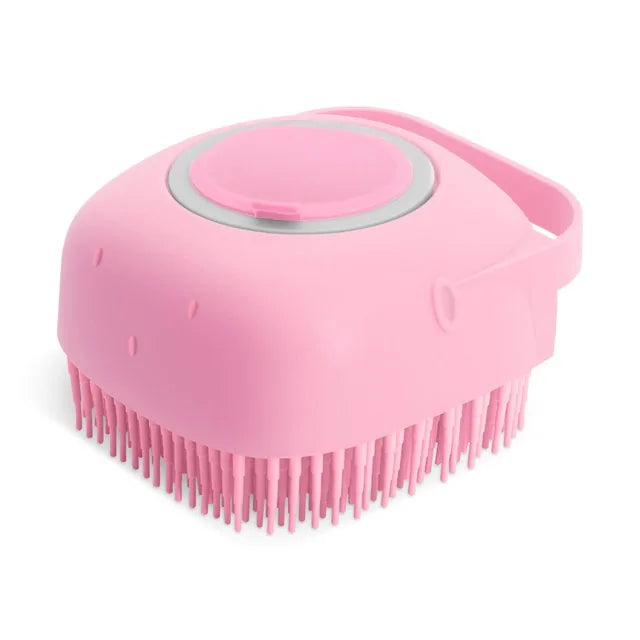 Easy To Use Pet Shampoo Dispenser Brush | Pink