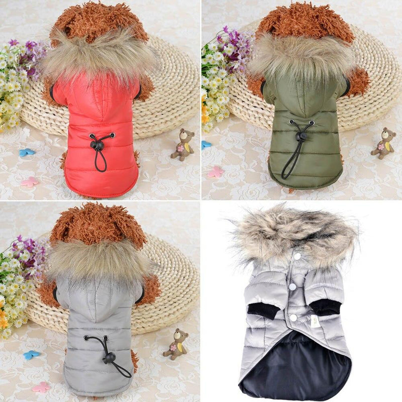 Warm Furr Hooded Pet Winter Coat