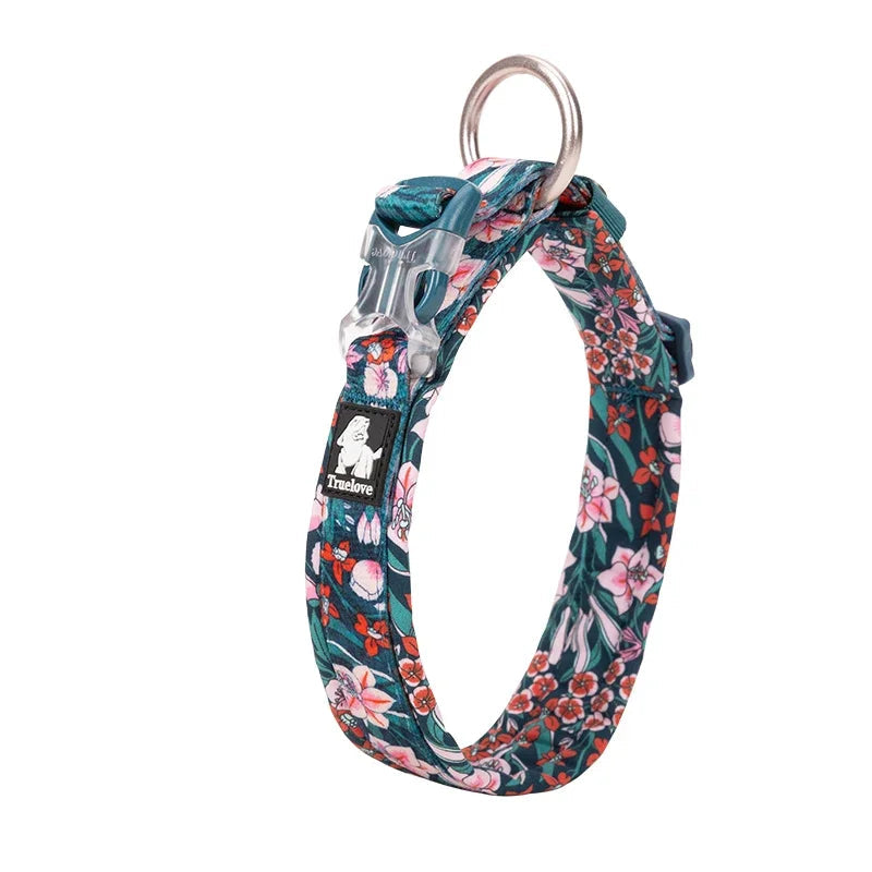 Colorful Floral Dog Collar | Navy Blazer