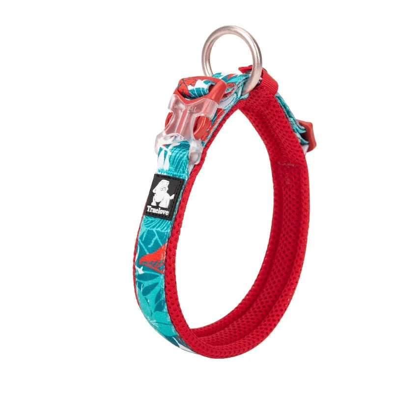 Colorful Floral Dog Collar | Camouflage Blue