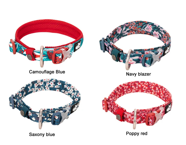 Colorful Floral Dog Collar