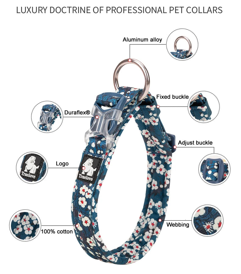 Colorful Floral Dog Collar