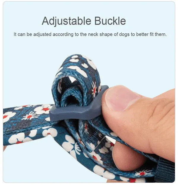 Colorful Floral Dog Collar