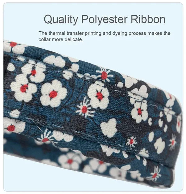 Colorful Floral Dog Collar