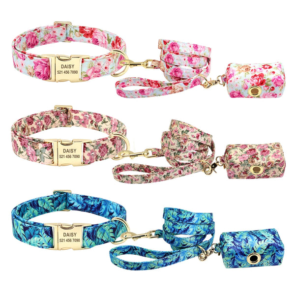Eye-Catching and Stylish Dog Collar, Leash, and Bag Combo