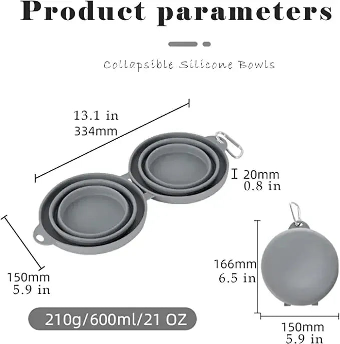 Foldable Pet Water and Food Bowl
