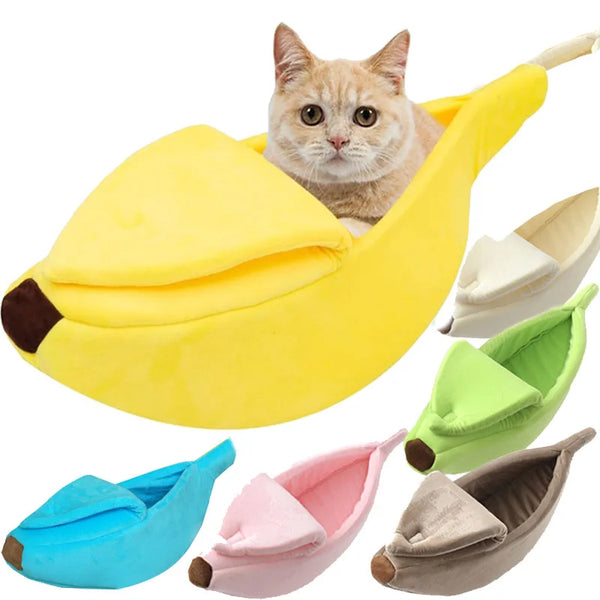 Fun and Cozy Banana Shaped Pet Bed