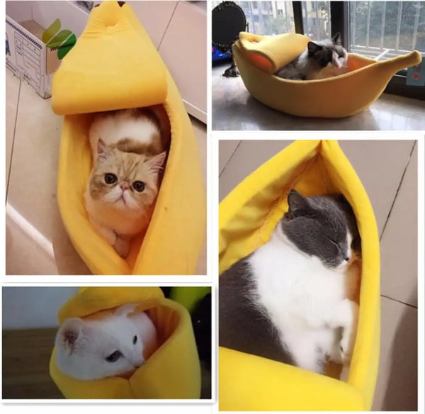 Fun and Cozy Banana Shaped Pet Bed
