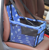 Folding Hammock Pet Car Carrier Seat Bag | Blue