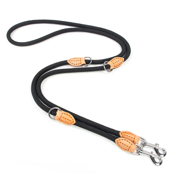 Multipurpose medium size Dog Double Leash