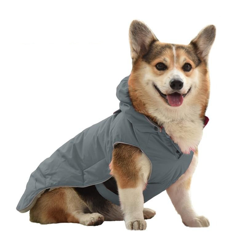 Fleece Padded Adjustable Dog Harness Coat | Gray