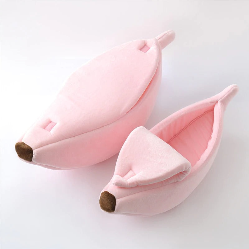 Funny Banana Pet Bed House | Pink