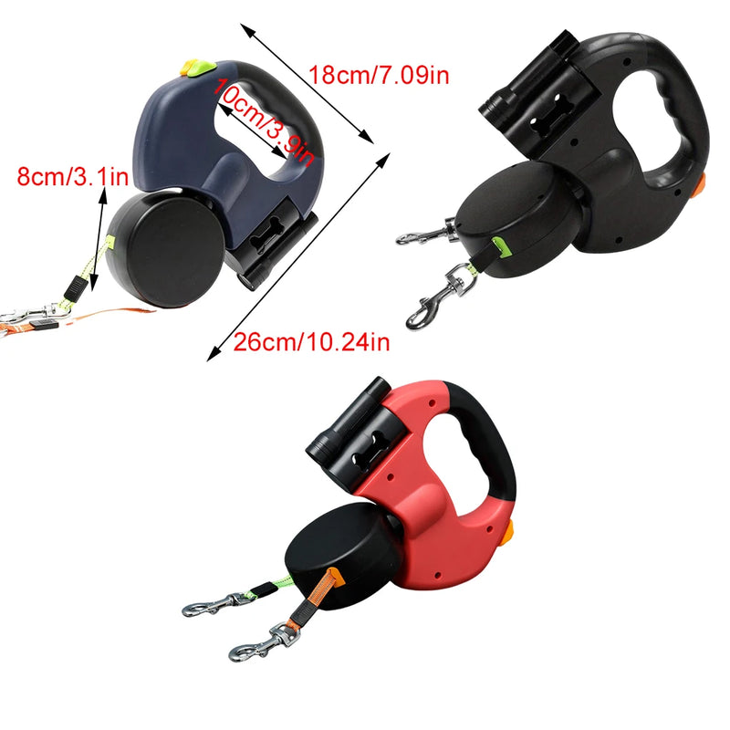 PawPerfect™ 360° Dual Retractable Dog Leash PawPerfect™ 360° Dual Retractable Dog Leash
