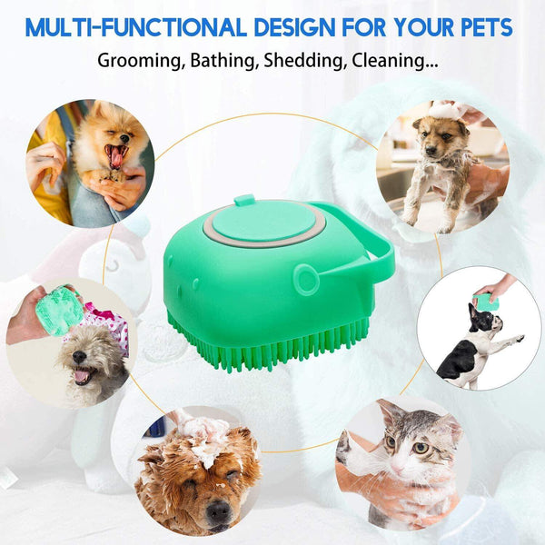 Easy To Use Pet Shampoo Dispenser Brush